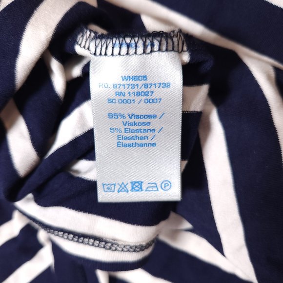 Boden Striped Maxi Dress Womens 10L Blue White Tank Sleeveless Gathers Beach - Picture 14 of 15